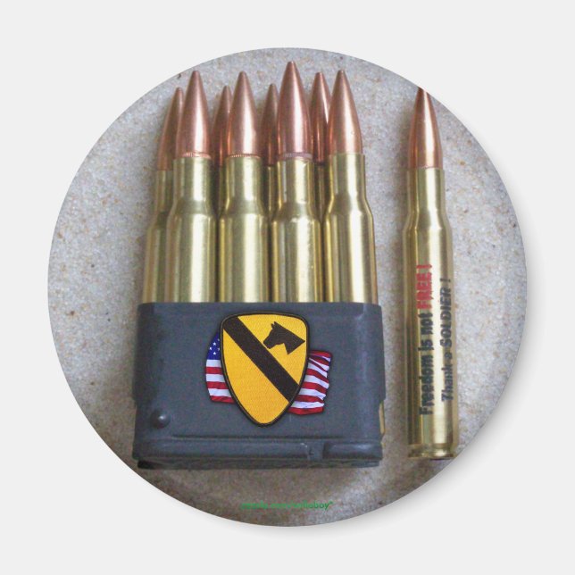 1:a kavalleriområdet fort huva luft cav magnet (Framsidan)