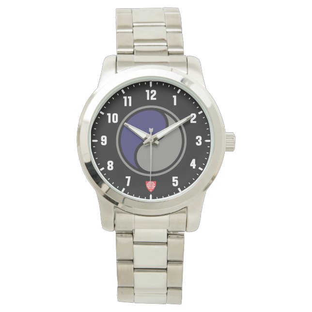 1:a Kavalry-divisionen Silver Stainless Steel Armbandsur (Framsida)