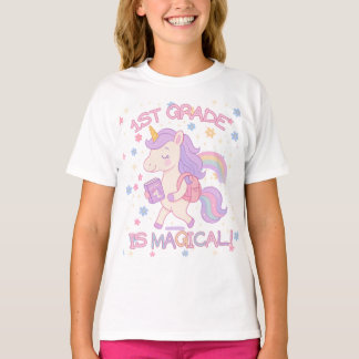 1:a klass är magisk tillbaka till skolan enhörning t shirt