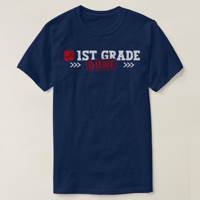 1:a Klass, avslutad förra dagen, Klass Gradua vid  T Shirt (Design framsida)