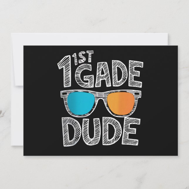 1:a Klass, Back to school, första Klass Student Inbjudningar (Framsida)