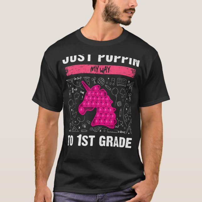 1:a Klass-Back to school-pop IT-Fidget Leksak Unic T Shirt (Framsida)