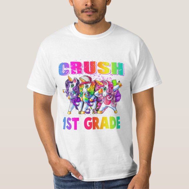 1:a Klass-dabbing Unicorn T Shirt (Framsida)