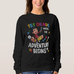 1:a klass där äventyret börjar Tillbaka till skola T Shirt