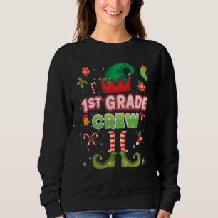 1:a Klass Elf Crew jul jultomten Helper First Sw T Shirt