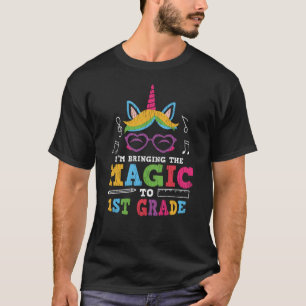 1:a klass enhörning tillbaka till skolan första da t shirt