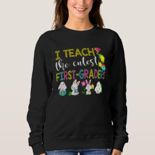 1:a Klass-lärarbunny Egg Påsk-dagen Lycklig Easte T Shirt