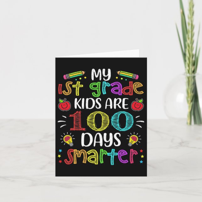 1:a Klass-läraren 100 dagar smartare 100-dagarsdag Kort (Framsida)