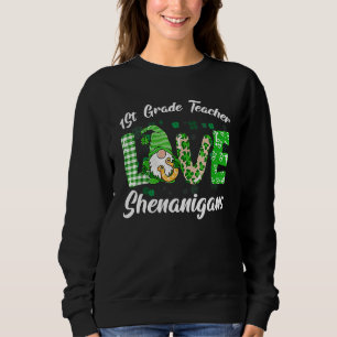 1:a Klass-läraren Kärlek Shenanigans Funny St Patr T Shirt