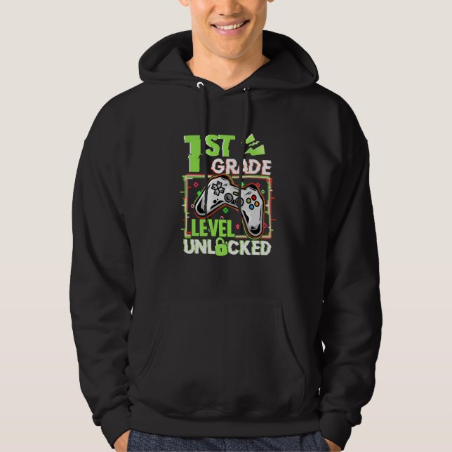 1:a Klass-nivån olåst Hoodie (Framsida)