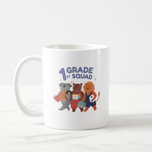 1:a Klass-rutans djurdesign Kaffemugg (Vänster)