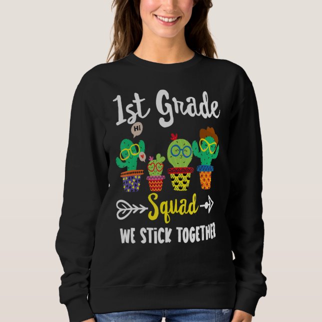 1:a Klass Squad Cactus Team 1:a Klass Lärarexamen T Shirt (Framsida)
