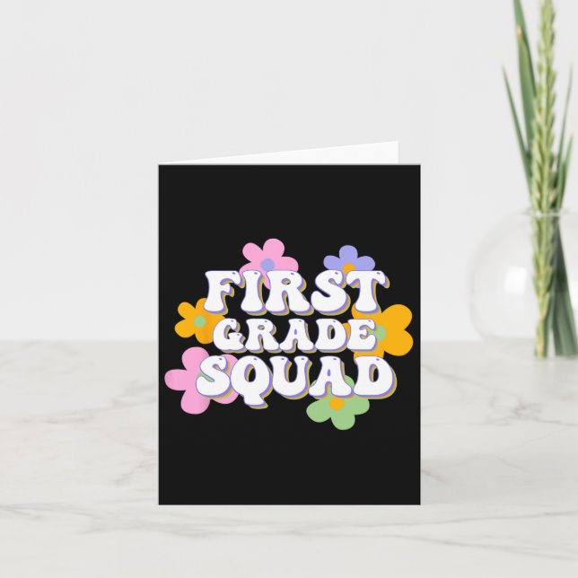 1:a Klass Squad Team Back to school Lärare Stude Kort (Framsida)