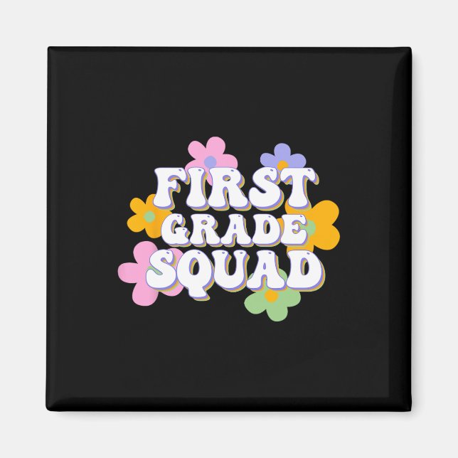 1:a Klass Squad Team Back to school Lärare Stude Magnet (Framsidan)