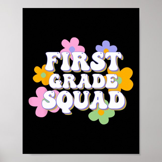 1:a Klass Squad Team Back to school Lärare Stude Poster (Framsidan)