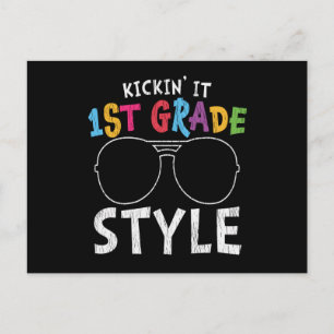 1:a klass stil första dagen på skolan elevpresent vykort