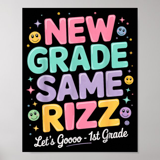 1:a klass tillbaka till skolan ny klass samma rizz poster (Framsidan)