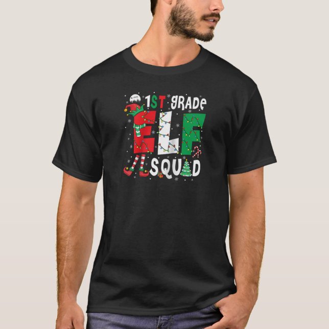 1:a klass Tomte Squad jul tomte kostym studenter T Shirt (Framsida)