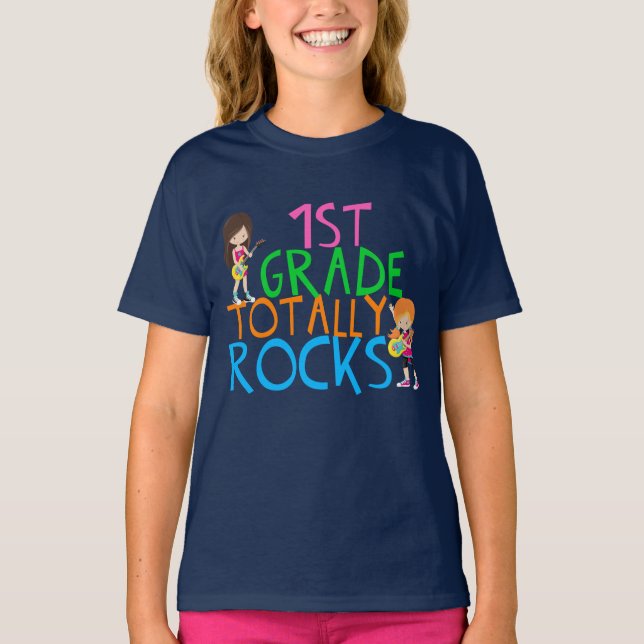 1:a Klass totalt Sten Girls T Shirt (Framsida)