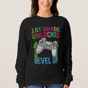 1:a klass Upplåst Gamer Tillbaka till skolan TV-Sp T Shirt