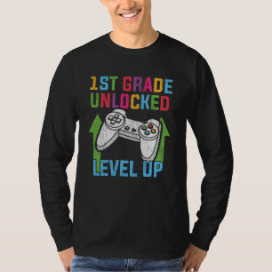 1:a klass Upplåst Gamer Tillbaka till skolan TV-Sp T Shirt