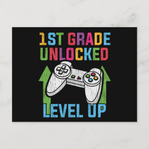 1:a klass Upplåst Gamer Tillbaka till skolan TV-Sp Vykort