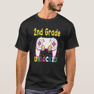 1:a Klass uppnådde 2:a Klass olåst Retro Colorf T Shirt