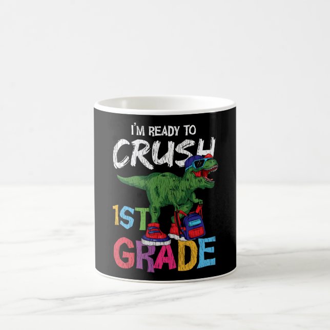 1:a klassens dinosaurie tillbaka till skolan elevp kaffemugg (Center)