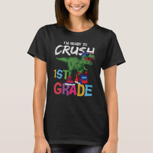 1:a klassens dinosaurie tillbaka till skolan elevp t shirt