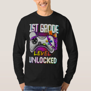 1:a klassnivå upplåst video Game tillbaka till sko T Shirt