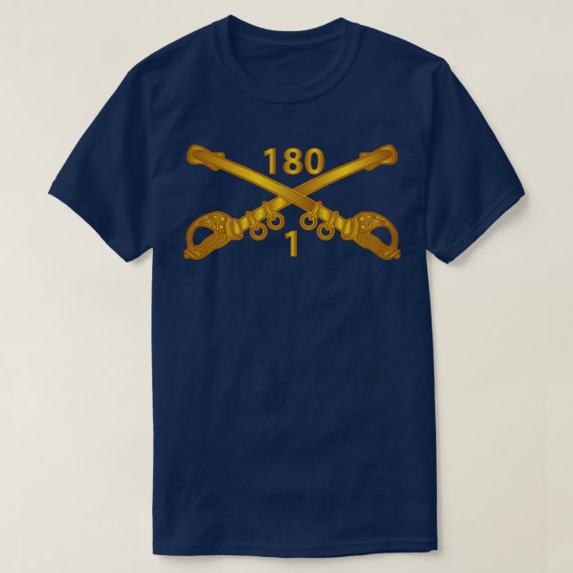 1:a kvadraten 180:e kavalleriregatet Gren wo Txt T Shirt (Design framsida)