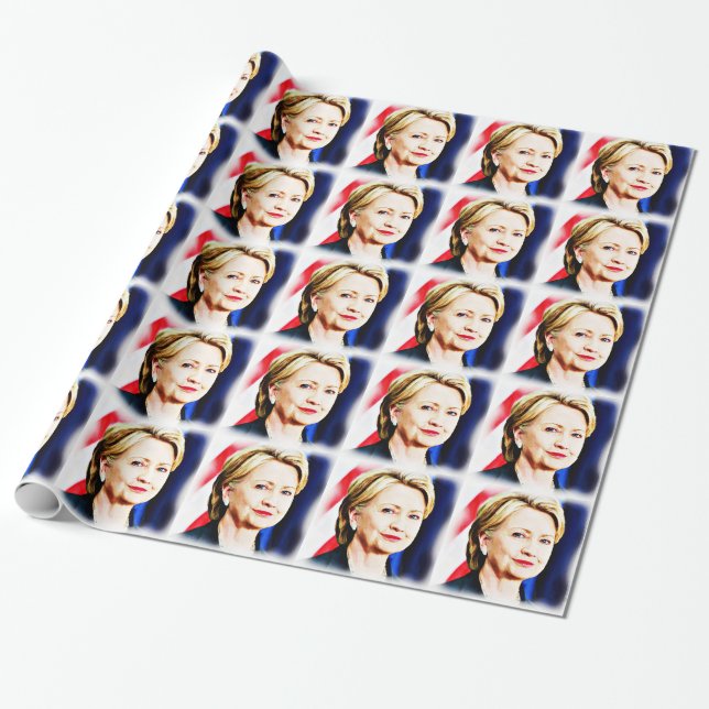 1:a kvinnans president Hillary Clinton 2016 Presentpapper (Utrullad)