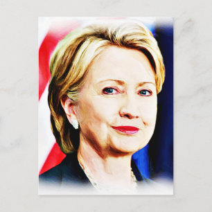 1:a kvinnans president Hillary Clinton 2016 Vykort