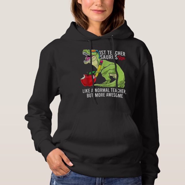 1:a läraren Saurus Rex som en normal lärare men en T Shirt (Framsida)