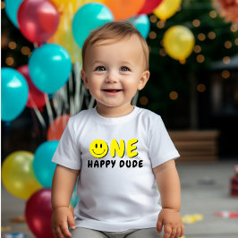 1:a Lycklig-Gulten Smile T Shirt