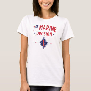 1:a marindivisionen - Förenta Staternas militära k T Shirt