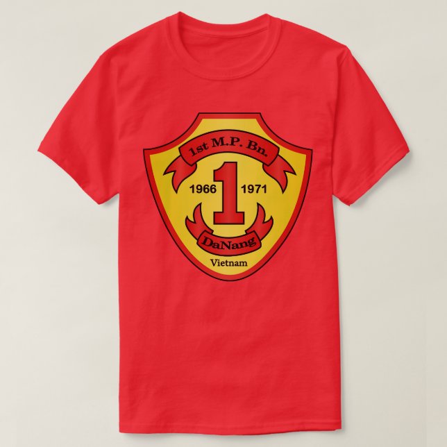 1:a militärpolisbataljonen med text t shirt (Design framsida)