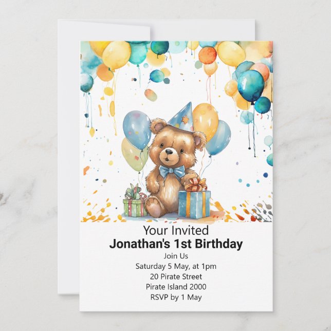 1:a nallen picnic inbjudningar (Framsida)