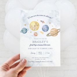 1:a Resa runt Sol:s födelsedag Inbjudningar