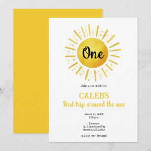 1:a resan runt solen 1 födelsedagsfest inbjudningar
