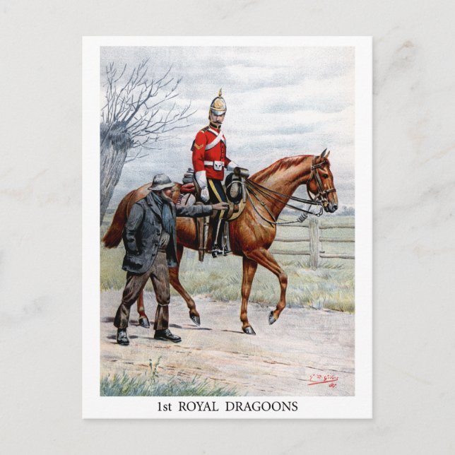 1:a Royalet Dragagonier Vykort (Framsida)