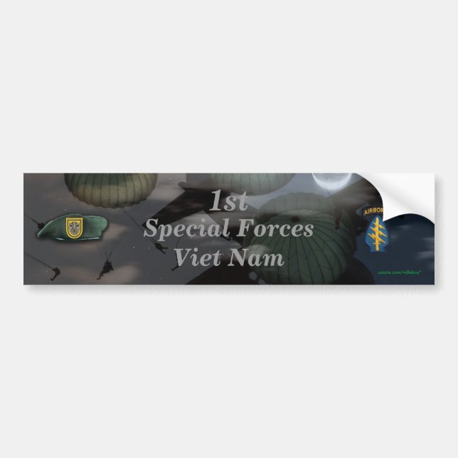 1:a speciella krafter fort lewis-vets Bumper Stick Bildekal (Framsidan)