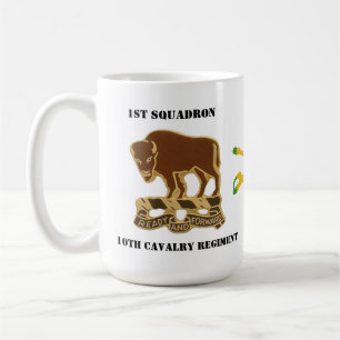 1:a Squadron-, 10:e Cavalry Insignia- och VSM-sabe Kaffemugg