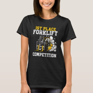 1:a Ställe Forklift Competition Auktoriserad Wareh T Shirt