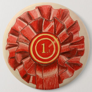1:a ställe-rosette-gigantiska bricka knapp