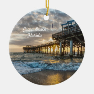 1:a Sunrise 2017 Cocoa Beach Julgransprydnad Keramik