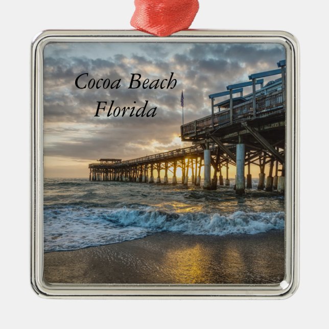 1:a Sunrise 2017 Cocoa Beach Julgransprydnad Metall (Framsidan)