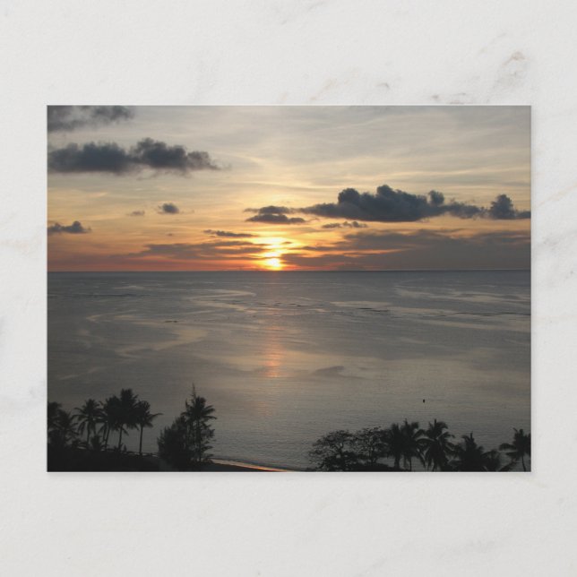 1:a sunset in Guam Vykort (Framsida)