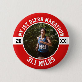 1:a Ultra Marathon Löpning Första Löpare Sport Knapp