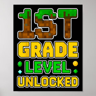 1:a upplåsta videospelaren på Klass-nivå, pixel-ck Poster
